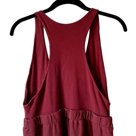 Free People | FP Beach Kyle One Piece Jumpsuit Romper Burgundy Size M - Picture 3 of 7